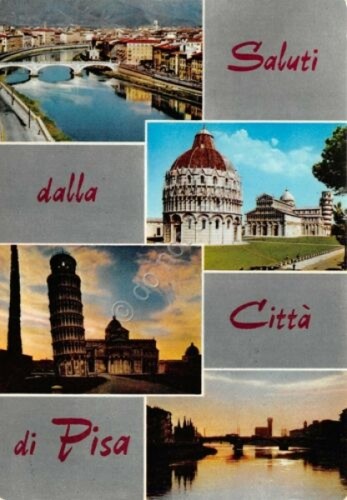 Cartolina Pisa vedute varie