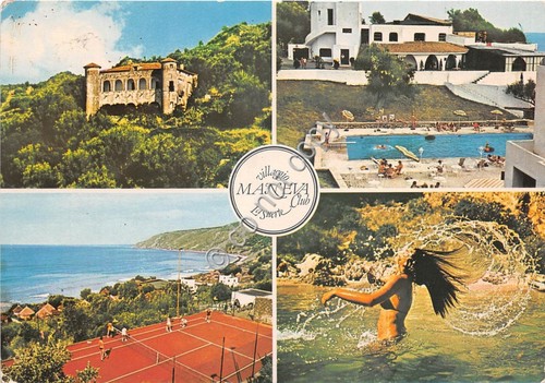 Cartolina Pisciotta Salerno Villaggio Maneva Club vedutine 1979
