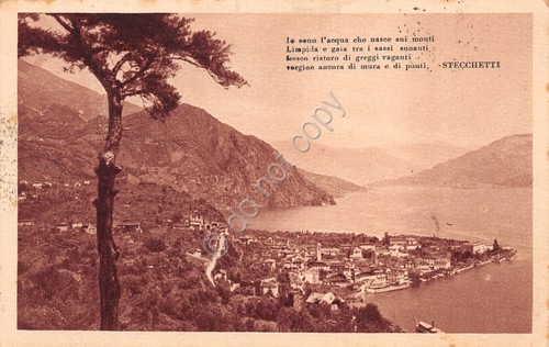 Cartolina poesia Stecchetti panorama mare 1932