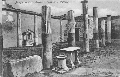 Cartolina Pompei Casa di Castore e Polluce