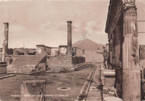 Cartolina Pompei Portico del Tempio di Apollo 1960 (Napoli)