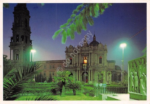 Cartolina Pompei Santuario notturno 1996 (Napoli)