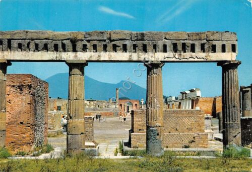 Cartolina Pompei veduta del foro 1972 timbro PT