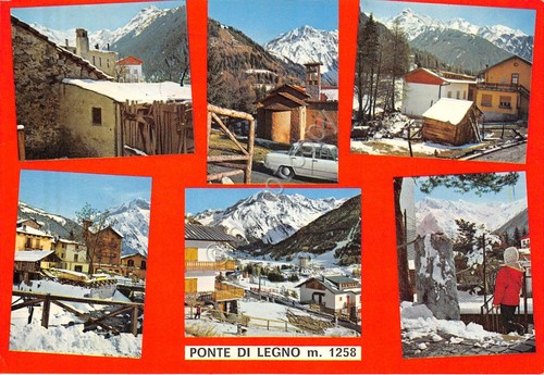 Cartolina Ponte di Legno vedute varie paese Castellacio Corno d'Aola …