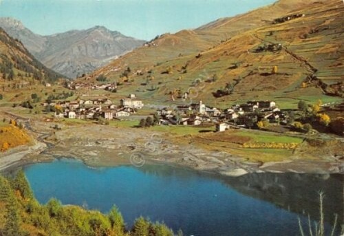 Cartolina Pontechianale Frazione Maddalena Panorama