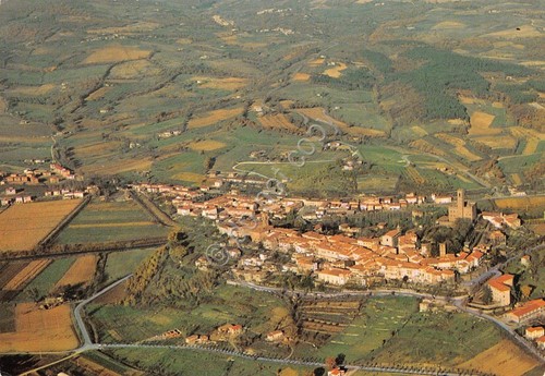 Cartolina Poppi Panorama aereo 1977