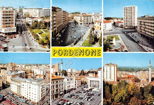 Cartolina Pordenone vedute 1972
