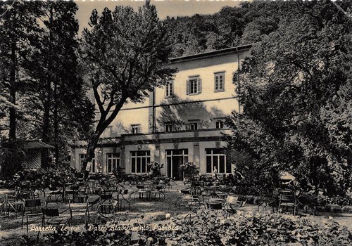 Cartolina Porretta Terme Parco Stabilimento Puzzola
