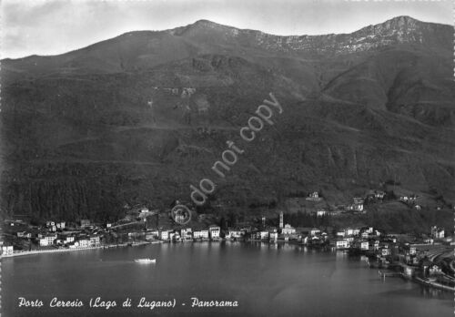 Cartolina Porto Ceresio Lago di Lugano Panorama 1953