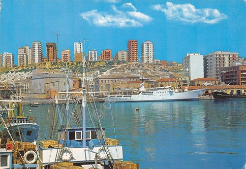 Cartolina Porto Empedocle Porto panorama dal mare (Agrigento)