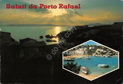 Cartolina Porto Rafael 2 vedute (Sassari)