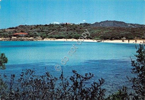 Cartolina Porto Rotondo Punta Nuraghe spiaggia 1987 (Sassari)