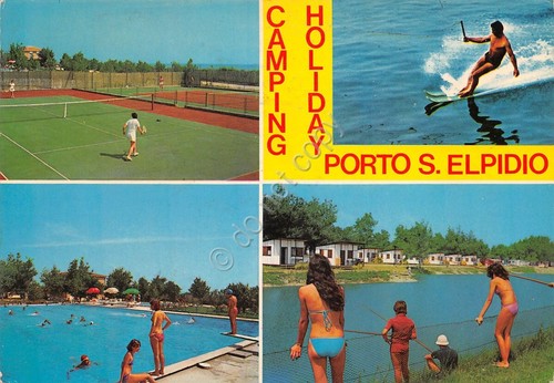 Cartolina Porto S. Elpidio Camping Holiday vedute
