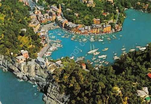 Cartolina Portofino panorama aereo (Genova)