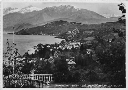 Cartolina Portovaltravaglia Panorama dalla Rocca 1952