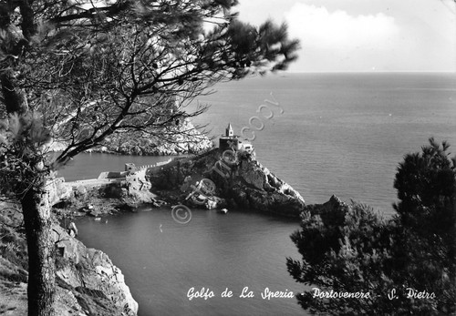 Cartolina Portovenere Golfo di La Spezia San Pietro panorama 1959