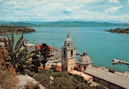 Cartolina Portovenere panorama e Alpi Apuane (La Spezia)