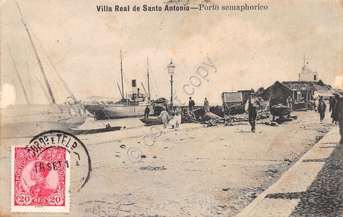 Cartolina Portugal Villa Real de Santo Antonio Porto semaphorico anni …