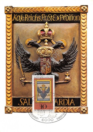 Cartolina Posthausschild Thurn und Taxis um 1770 timbro filatelico