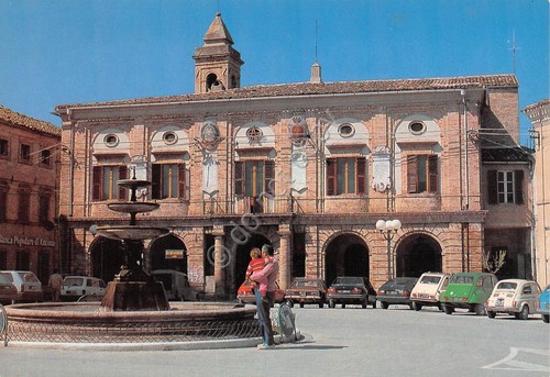 Cartolina Potenza Picena Macerata Palazzo Comunale