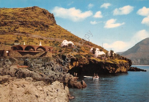 Cartolina Praia a Mare Hotel Totem e Tucul anni '80