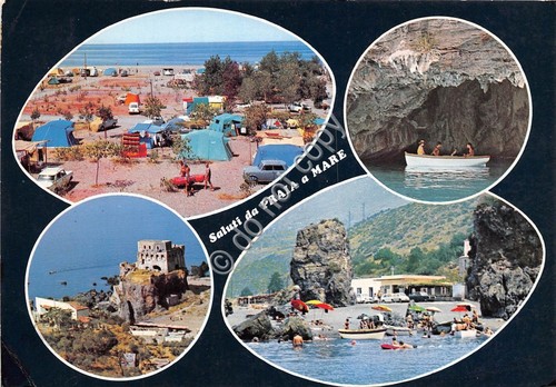 Cartolina Praia a Mare Saluti da Vedutine (Altre tematiche)