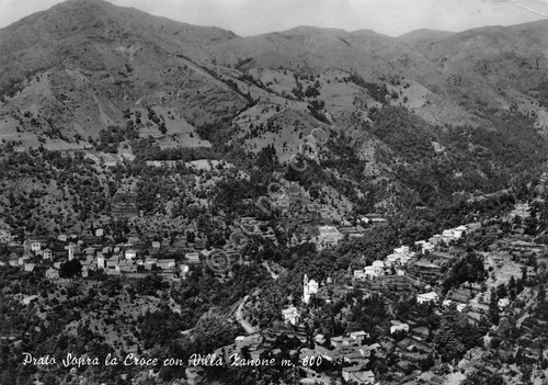 Cartolina Prato sopra la Croce con Villa Zanone 1966 grinza