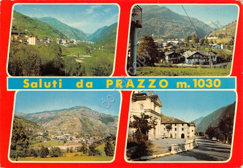 Cartolina Prazzo vedute varie (Cuneo)