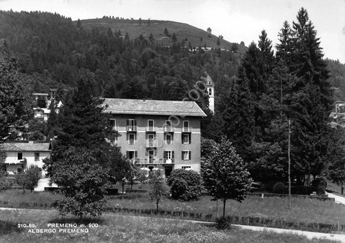 Cartolina Premeno Albergo Premeno 1957