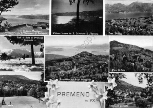 Cartolina Premeno vedute 1960 (Novara)