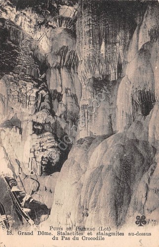 Cartolina Puits de Padirac Grand Dome Stalacties Pas du Crocodile