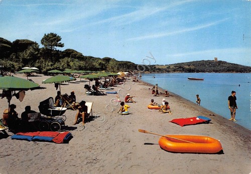 Cartolina Punta Ala Spiaggia animata