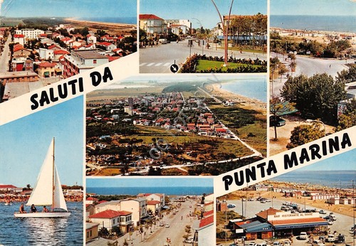 Cartolina Punta Marina vedute 1979 (Ravenna)