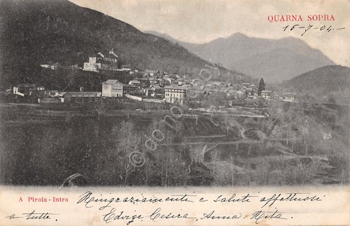 Cartolina Quarna Sopra panorama 1904