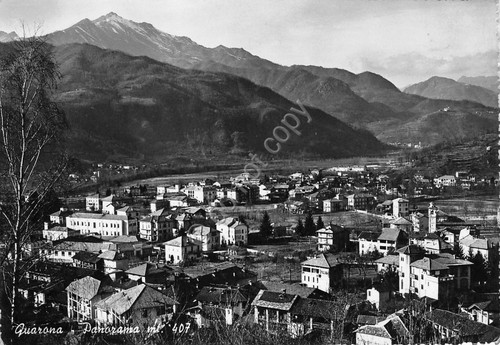 Cartolina Quarona Panorama 1951 (Vercelli)