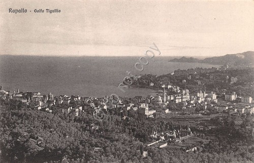 Cartolina Rapallo panorama dall'alto Ed Brunner