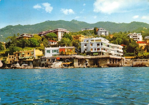 Cartolina Rapallo Panorama parziale dal mare 1970 (Genova)