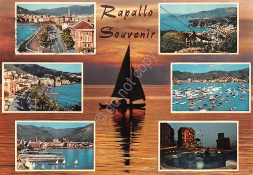 Cartolina Rapallo vedute 1968 (Genova)