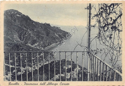 Cartolina Ravello Panorama da albergo Caruso