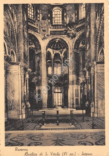 Cartolina Ravenna Basilica di San Vitale Interno