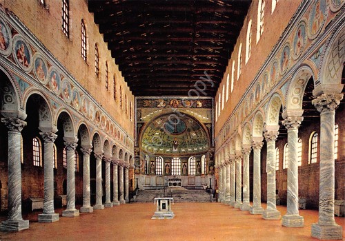 Cartolina Ravenna Chiesa S. Apollinare in Classe Interno