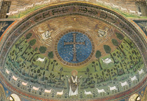 Cartolina Ravenna S. Apollinare in Classe Catino dell'Abside
