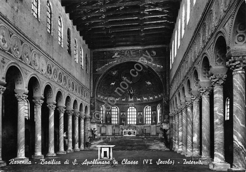 Cartolina Ravenna S: Apollinare in Classe Interno 1951