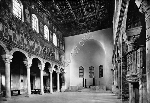 Cartolina Ravenna S. Apollinare Nuovo interno