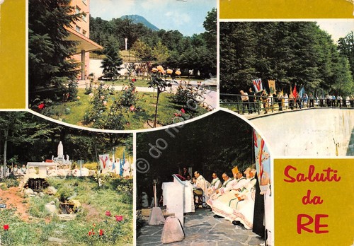 Cartolina Re 4 vedute processione Messa animata Corso Esercizi spirituali