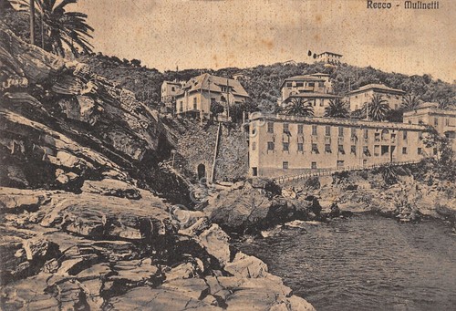 Cartolina Recco Mulinetti Alterocca Terni anni '40 rifilata