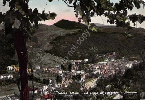 Cartolina Recoaro Terme panorama della conca 1953