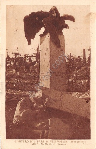 Cartolina Redipuglia Cimitero Militare Monumento alla Guardia di Finanza