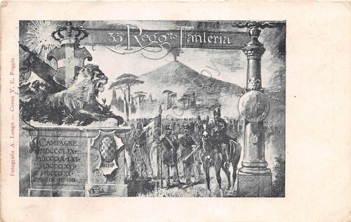 Cartolina Reggimentale - Militari - 35° Reggimento Fanteria