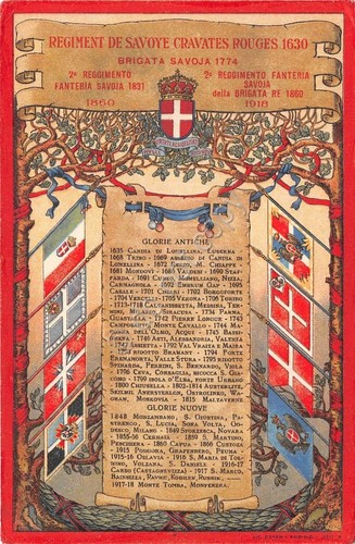 Cartolina Reggimentale 2° Reggimento Fanteria Brigata Re